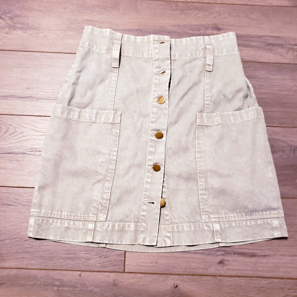 Young Fabulous & Broke Denim Green Skirt
